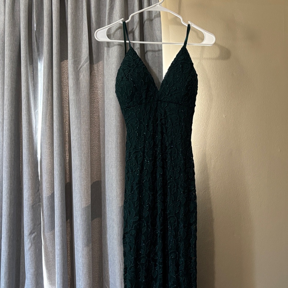 Windsor Dark Green Lace Maxi Dress